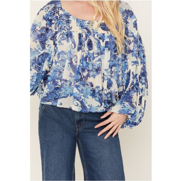 New ~ FREE PEOPLE ~ Up For Anything Western Shirt Size S ANTHROPOLOGIE - Picture 10 of 10